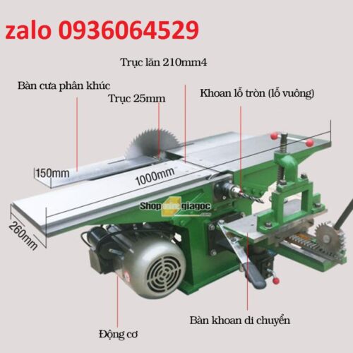Cưa bào cuốn đục 21 mặt 25 tích hợp cưa, bào, cuốn và đục trên cùng một thiết bị. Giải pháp tối ưu chi phí và nâng cao năng suất cho xưởng sản xuất gỗ.